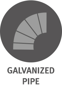 Galvanized pipe